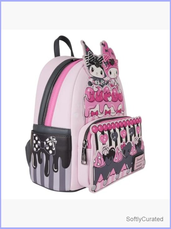 Sanrio My Melody & Kuromi Mini Faux Leather Backpack Daypack main image 5